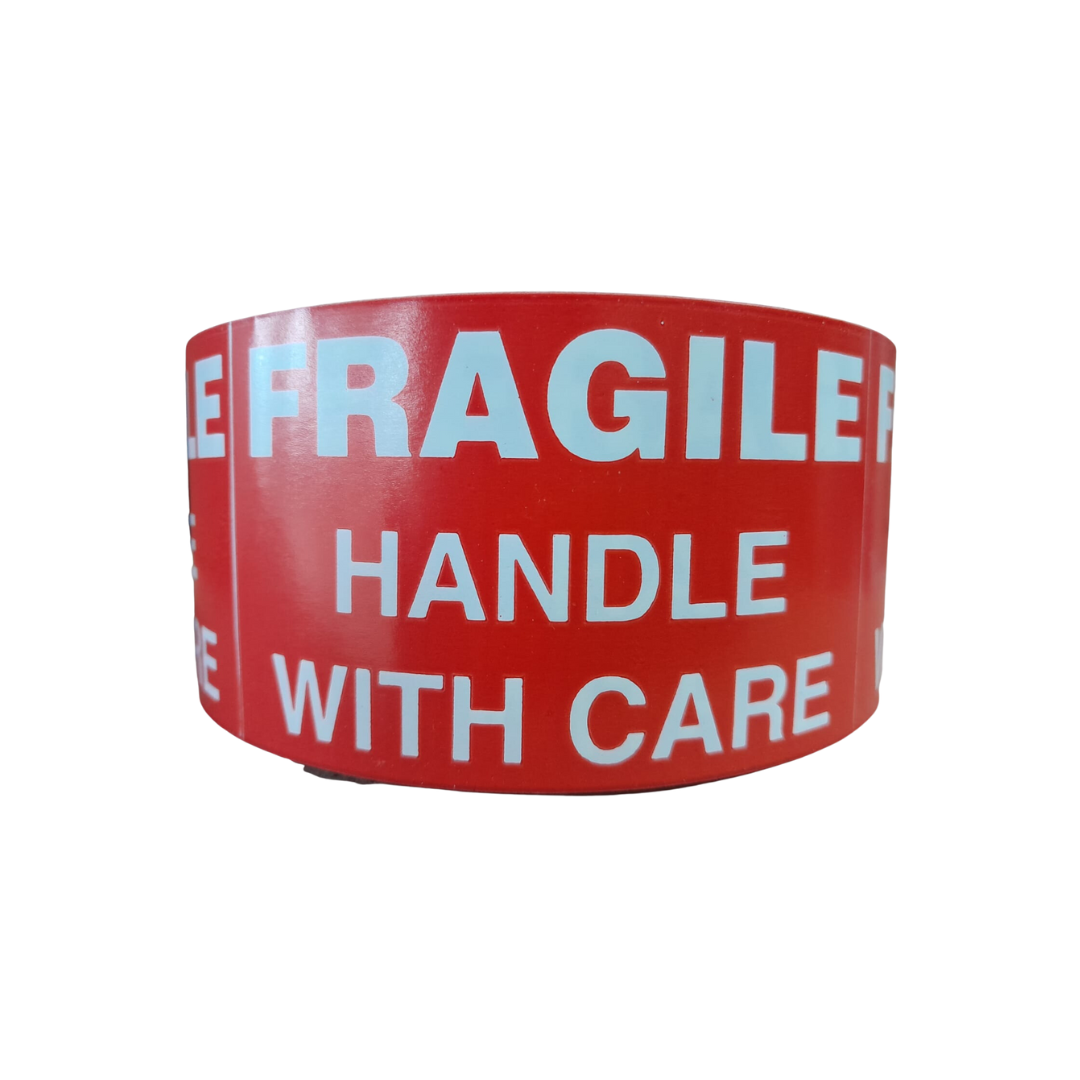 FRAGILE Handle with Care Labels - 60mm x 100mm (1000 per Roll)