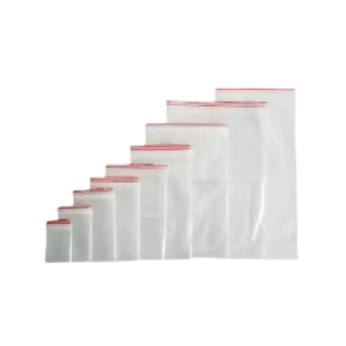 CLEAR LDPE ZIP LOCK BAGS / 100 PER PACK